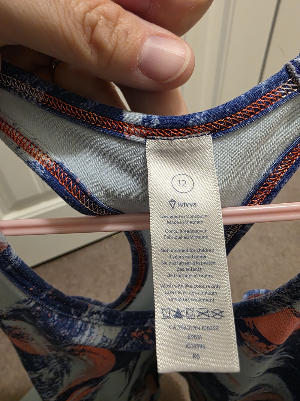 Ivivva Blue & Coral Racerback Tank - Picture 3 of 3